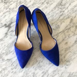 Blue Suede Banana Republic d’orsay pumps size 9